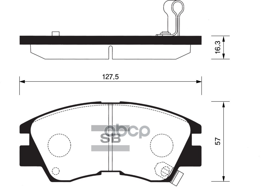 Колодки передние SANGSIN BRAKE SP1135